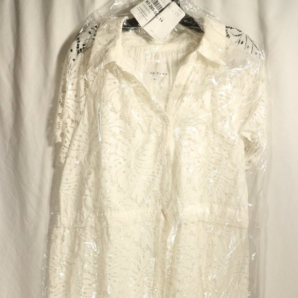 NWT TRINA TURK Lakeside Tie-Waist Midi Lace Dress Sz 14 - Picture 4 of 7